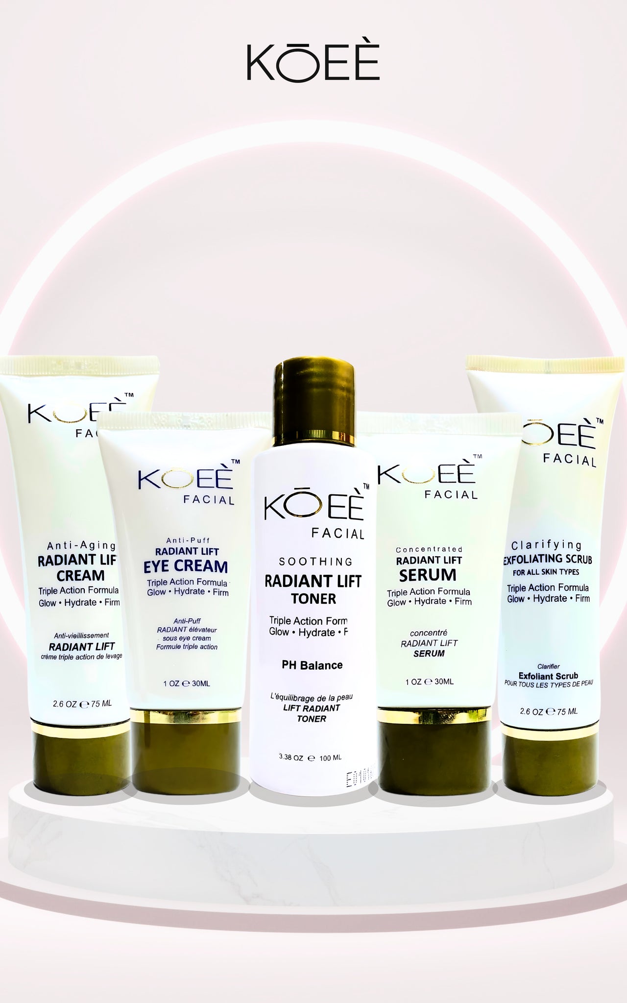 Koee Complete Radiance Facial Kit - Triple Action Skincare