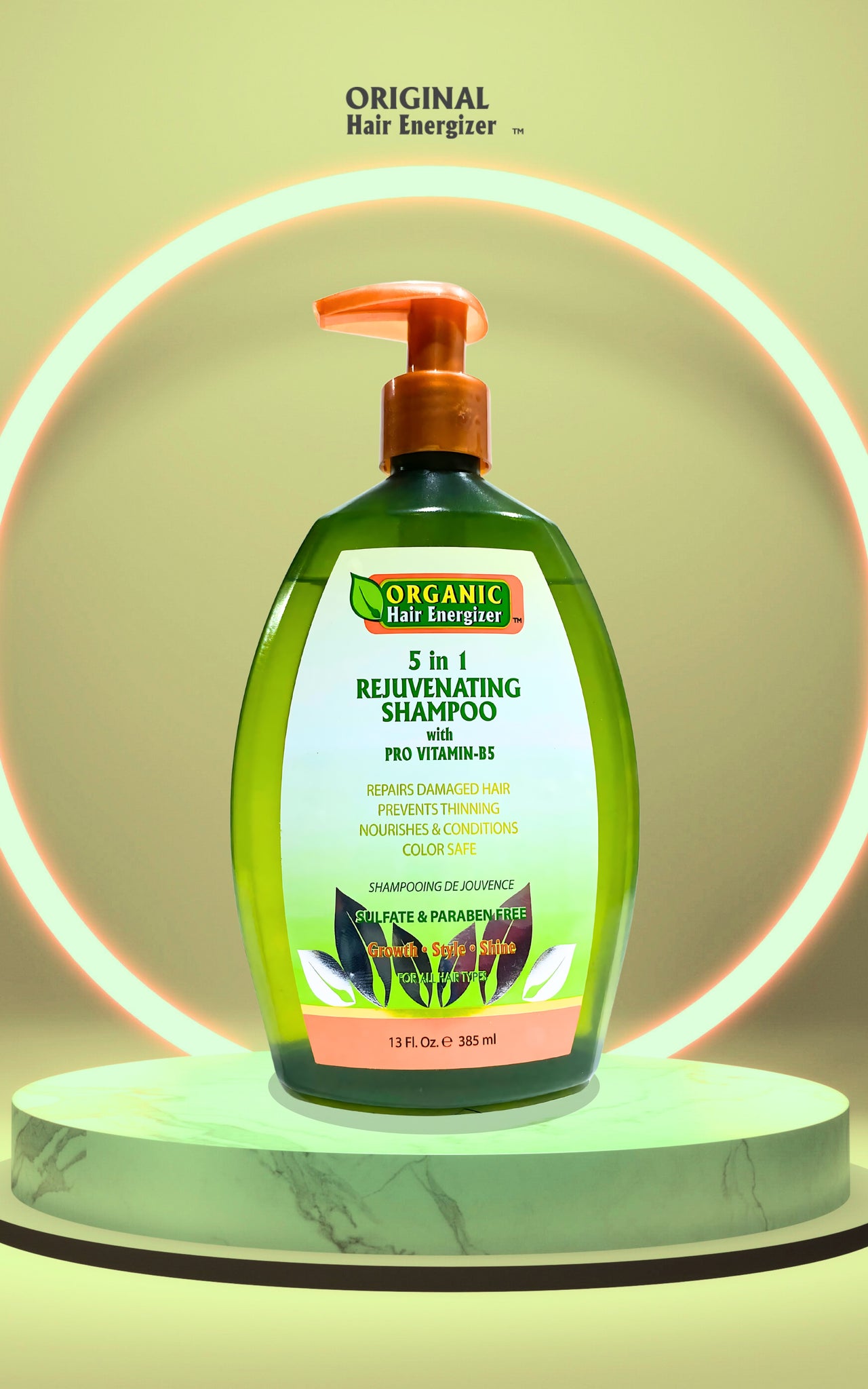 Organic Hair Energizer Shampoo 5 in 1 Rejuvenating 385ml