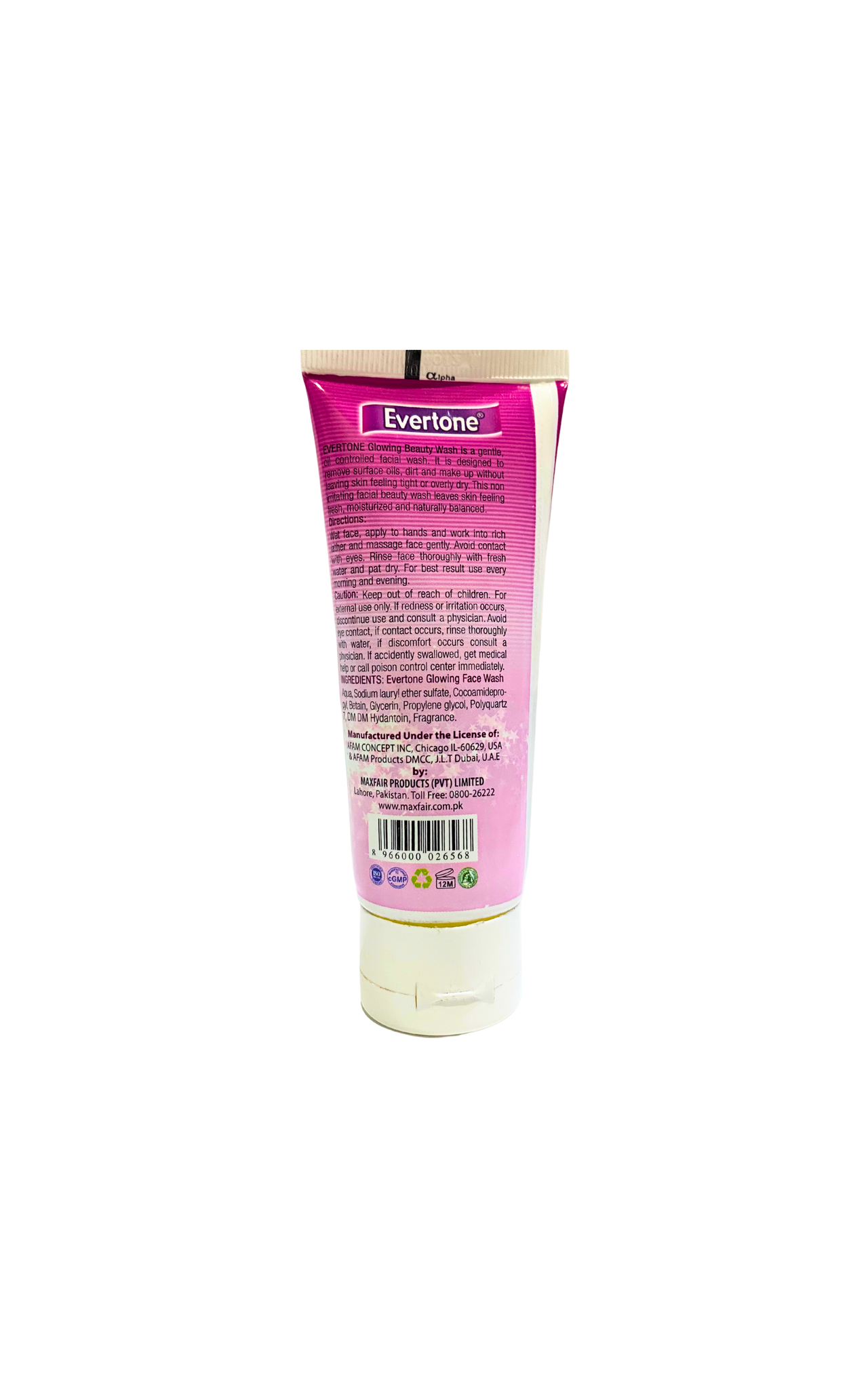 Glowing Face Wash with Natural Extracts 2.65 FL OZ e 75ml
