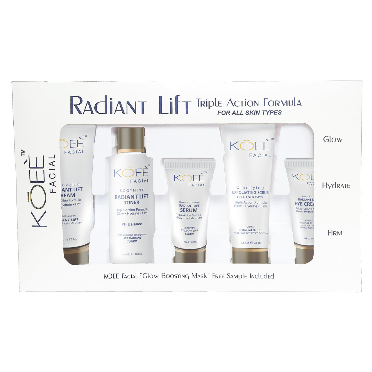 Koee Complete Radiance Facial Kit - Triple Action Skincare