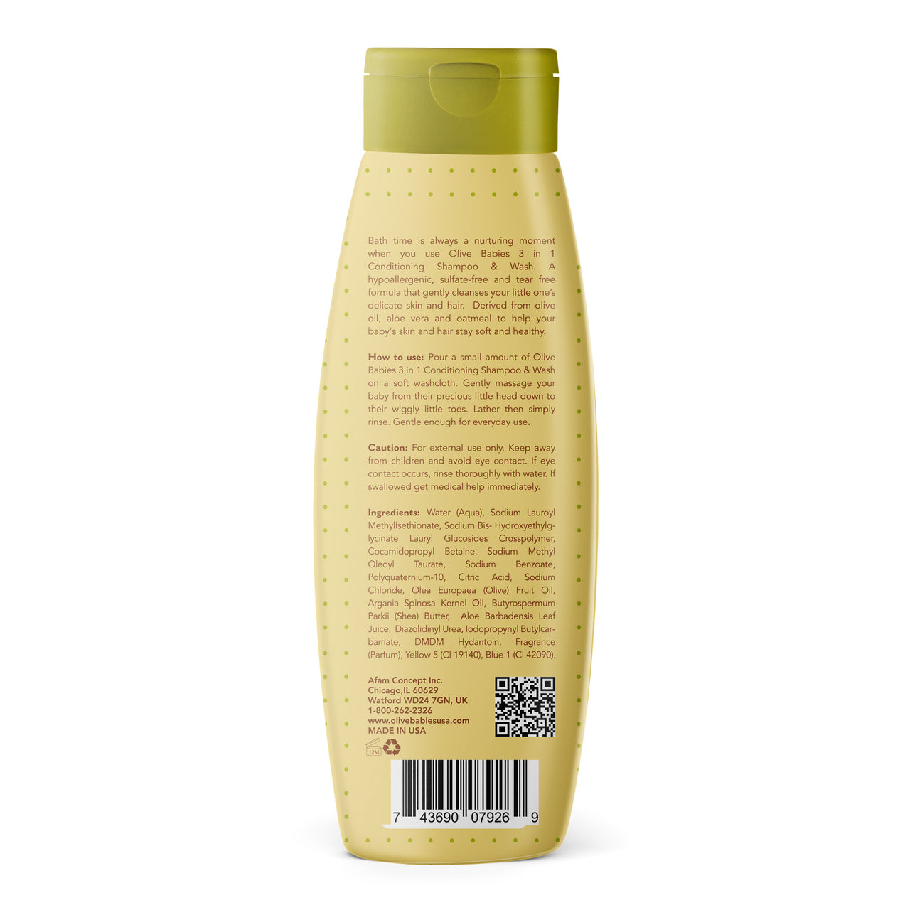 Olive Babies 3 In 1 Conditioning Shampoo & Body Wash