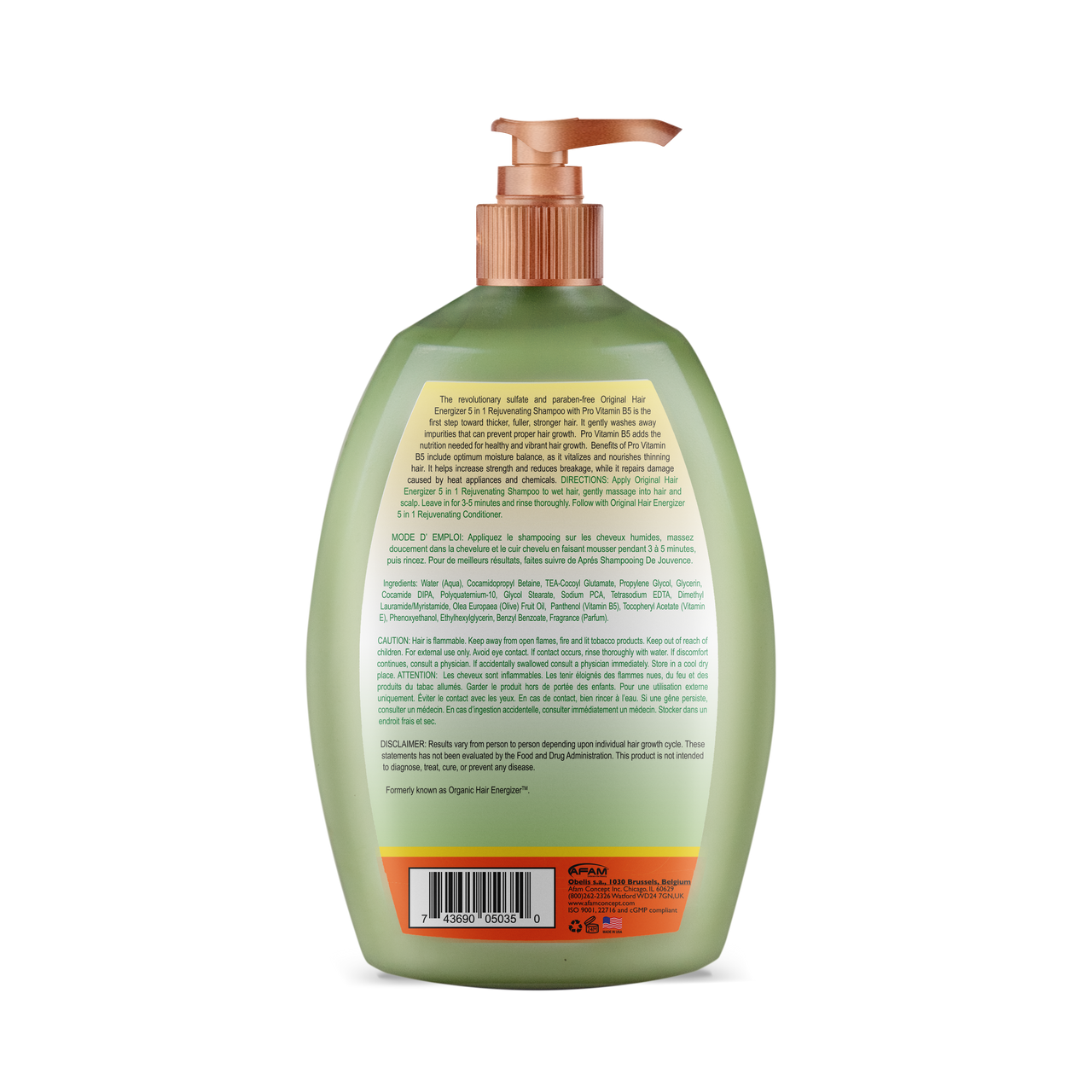 Organic Hair Energizer Shampoo 5 in 1 Rejuvenating 385ml