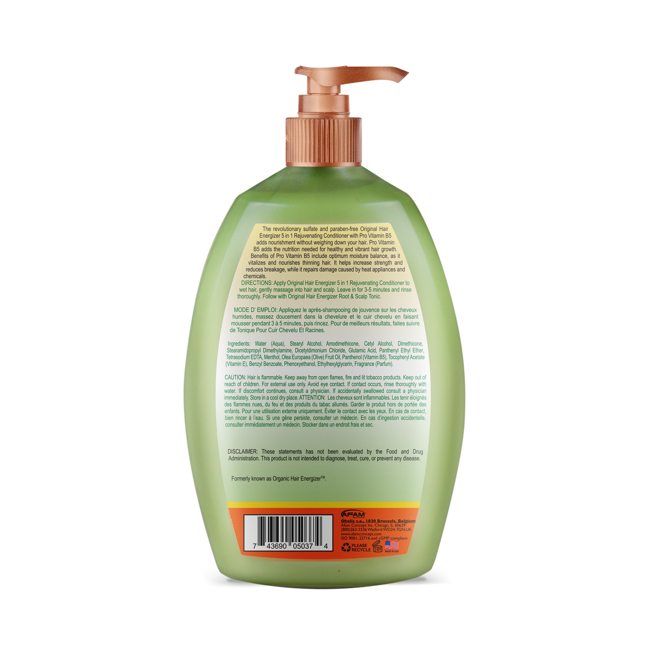 Organic Hair Energizer Conditioner 5 in 1 Rejuvenating 385ml