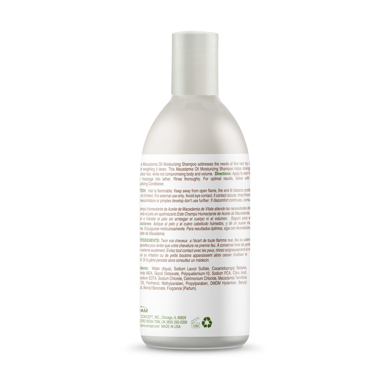 Vitale Macadamia Moisturising Shampoo 355ml